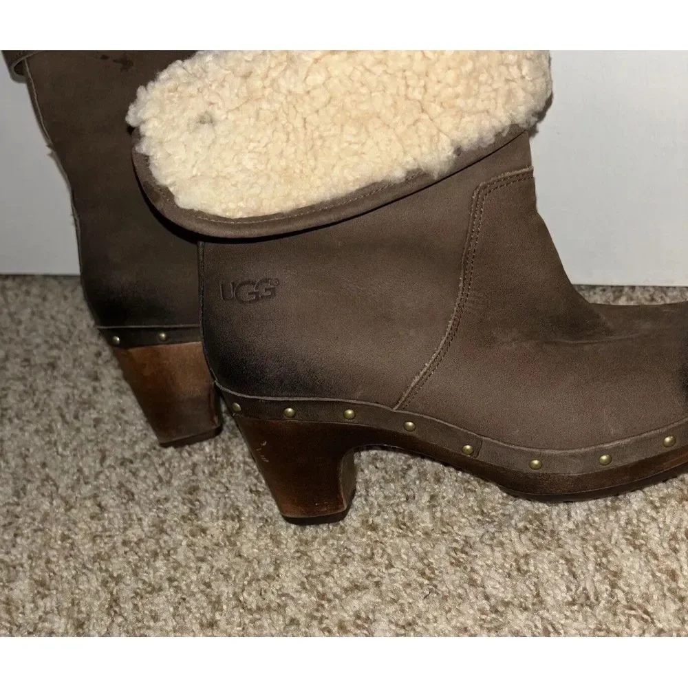Ugg Lynnea Clog Boot 5/EU36 Shearling Winter Warm Snow Boho Gorp Goblin Minimal‎